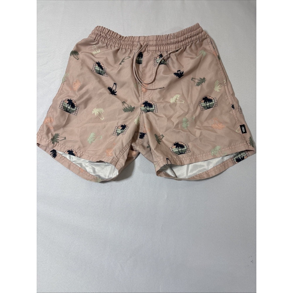 Vans Men's Swim Trunks Board Shorts Tropical Floral Pink Size Medium